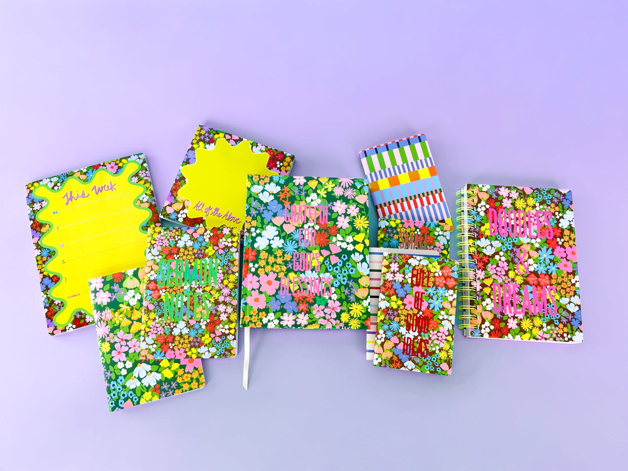 Chloe Floral Doodles and Dreams Spiral Notebook