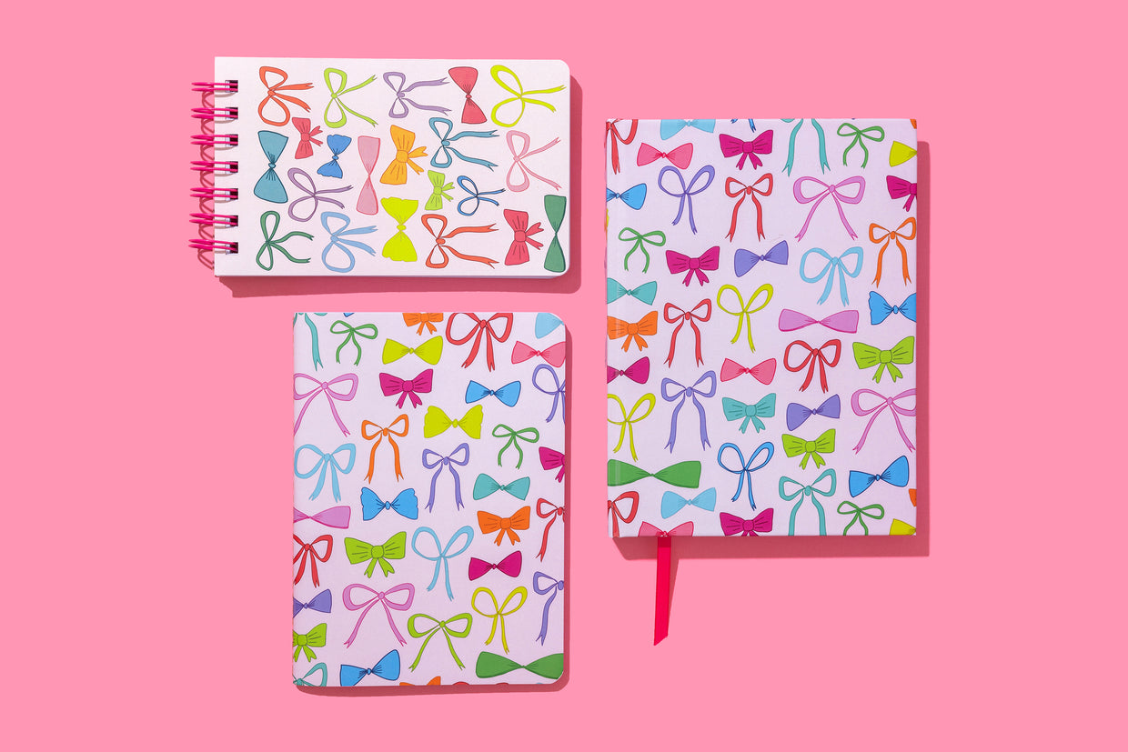 Colorful Bows Spiral Top Notebook