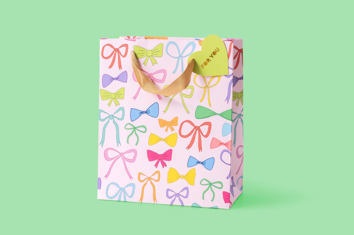 Colorful Bows Gift Bags (3 Sizes)