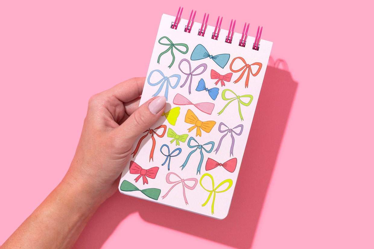 Colorful Bows Spiral Top Notebook