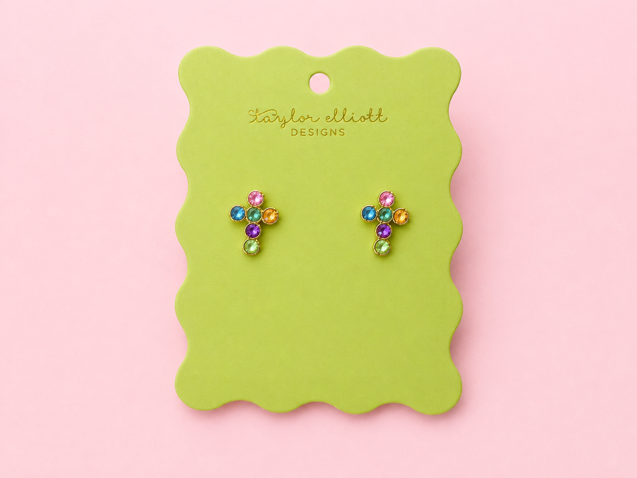 Faith Cross Earrings - 3 Colors