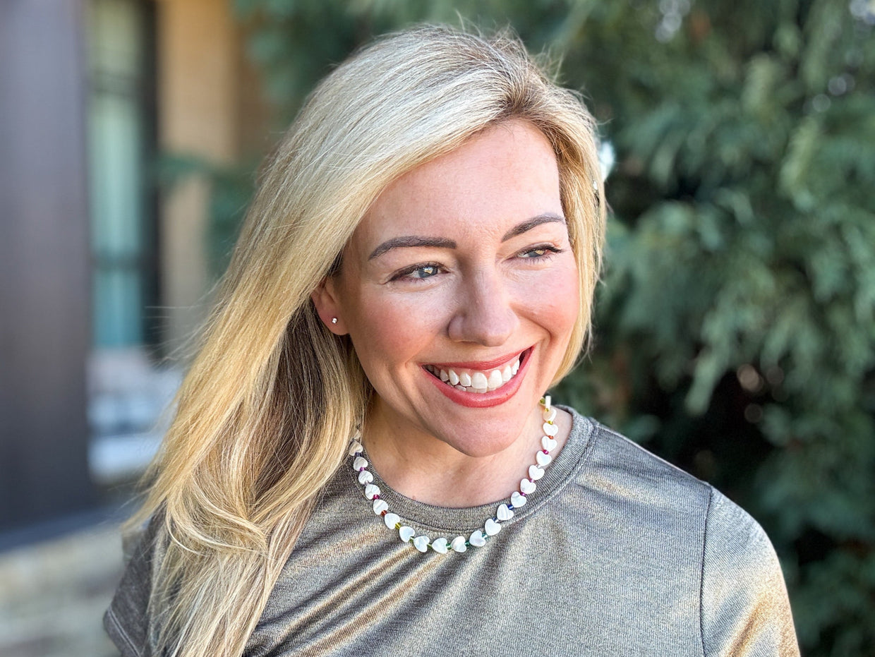 Emma Pearl Heart Necklace