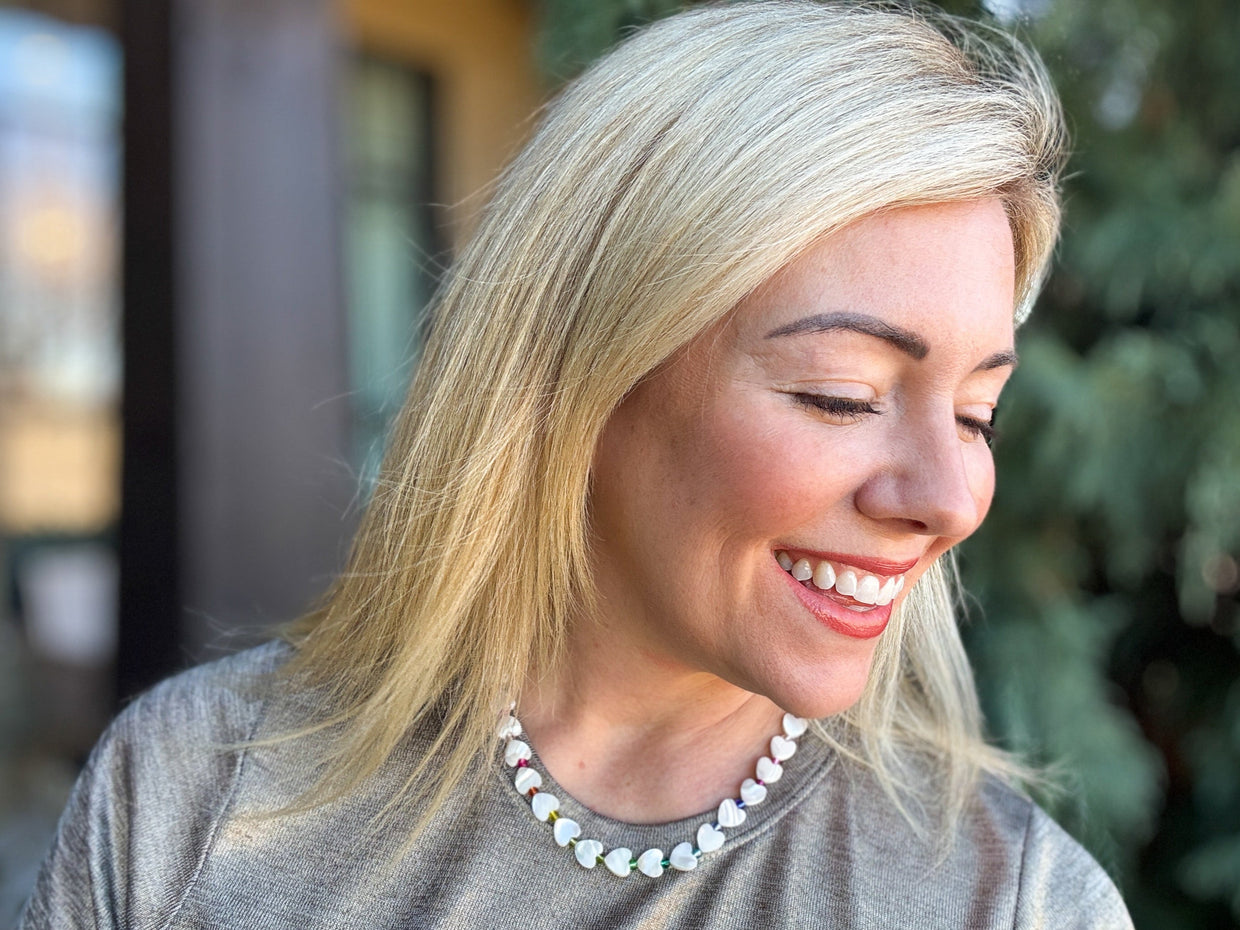 Emma Pearl Heart Necklace