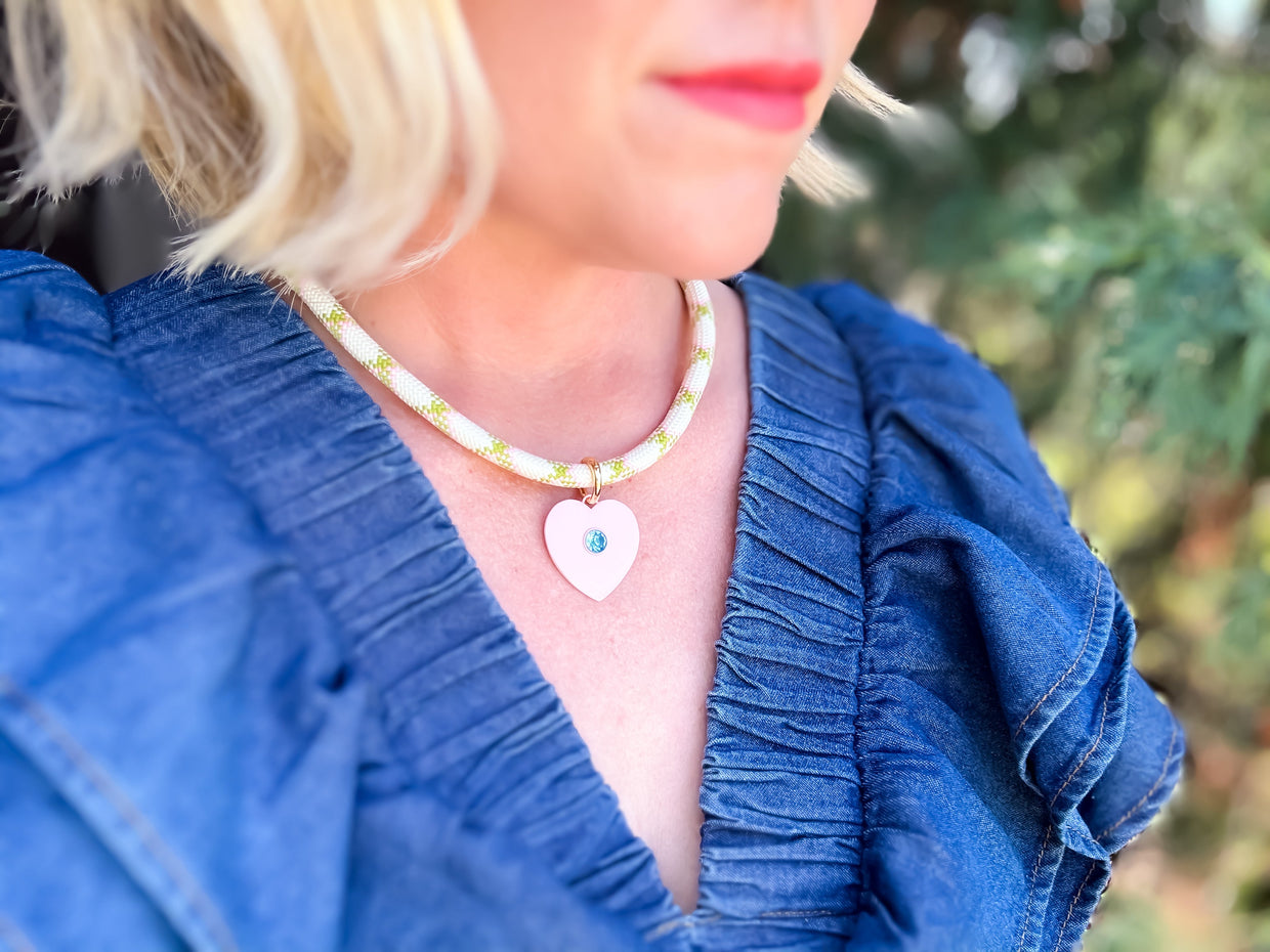 Blakely Pink Heart Necklace