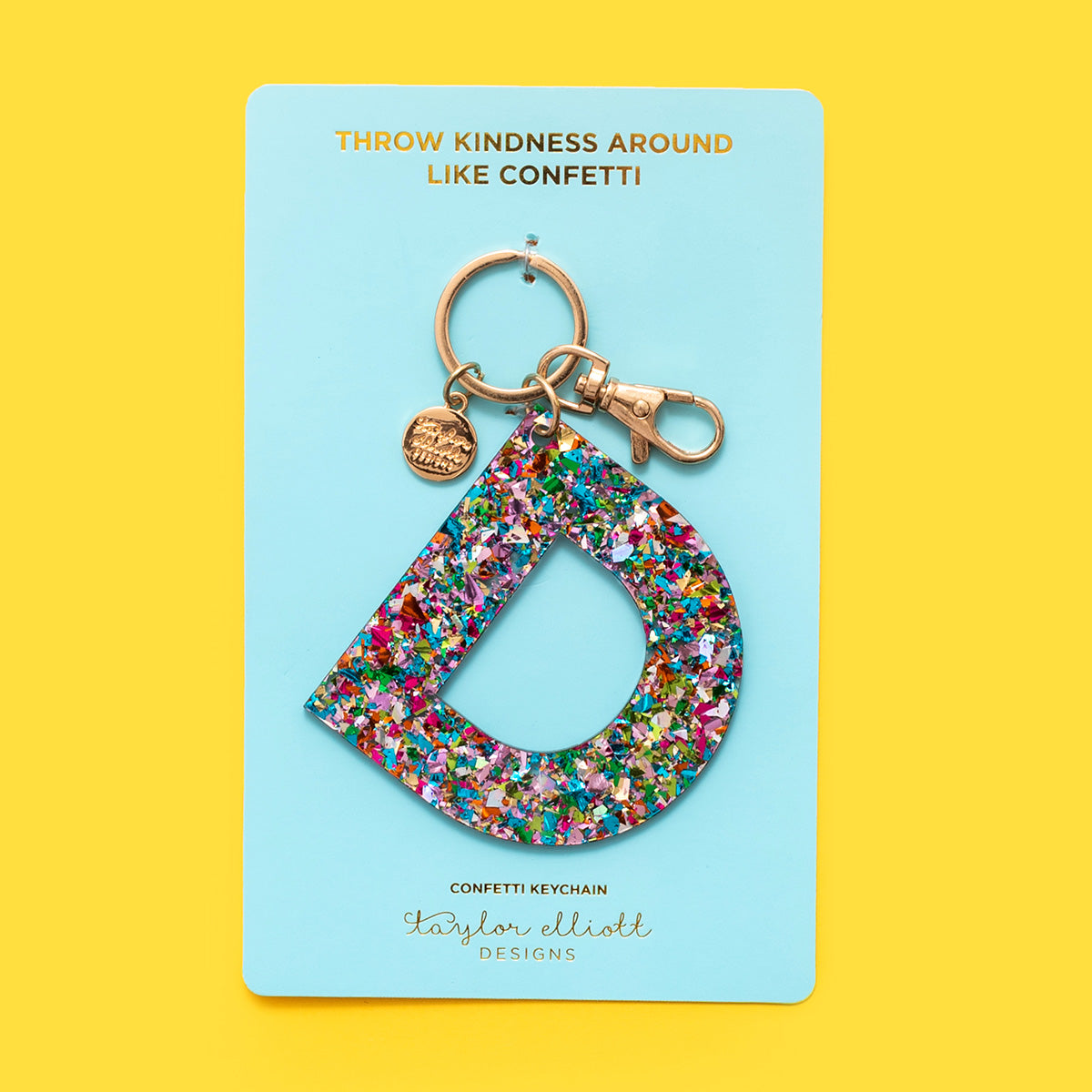 Colorful Confetti Letter Keychains