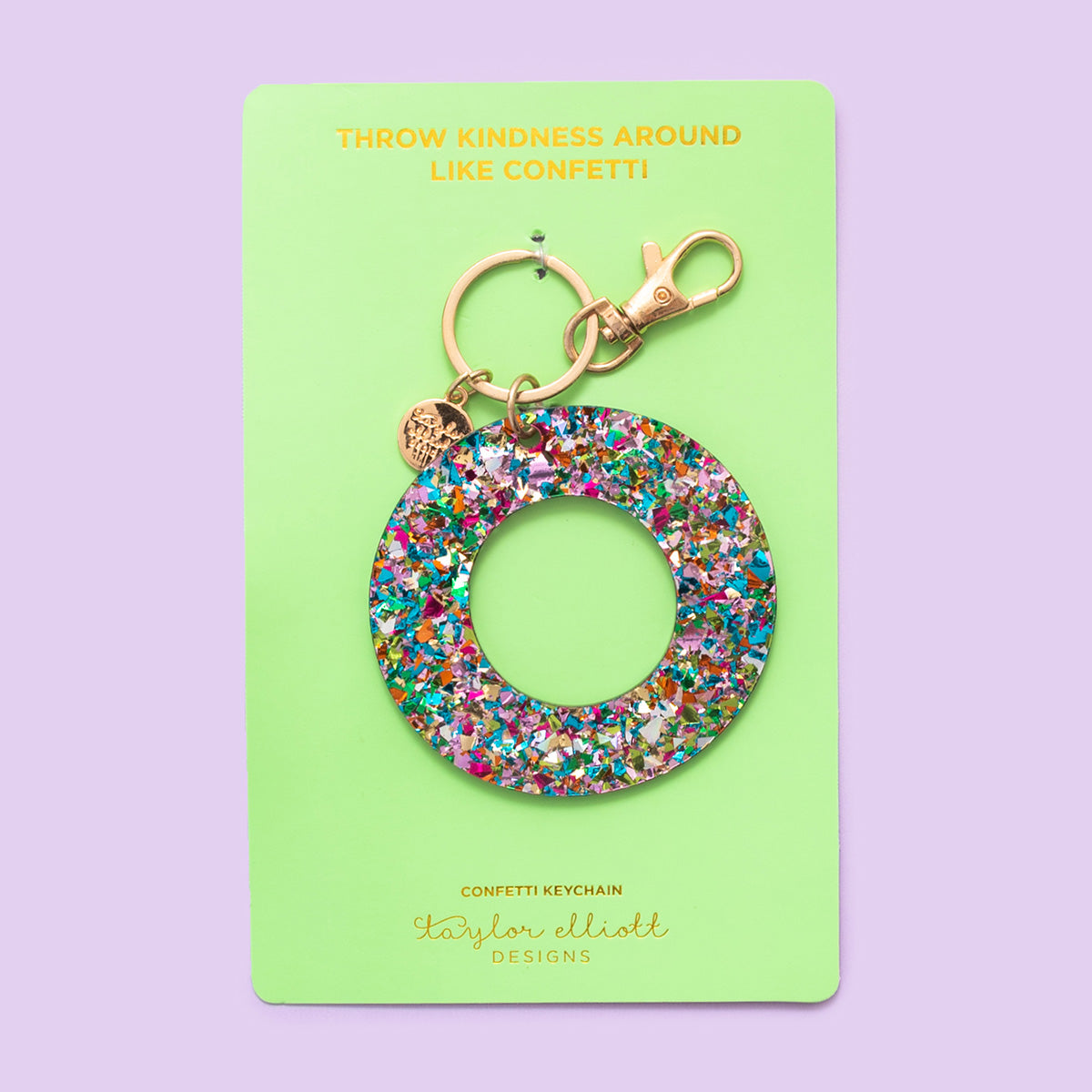Colorful Confetti Letter Keychains