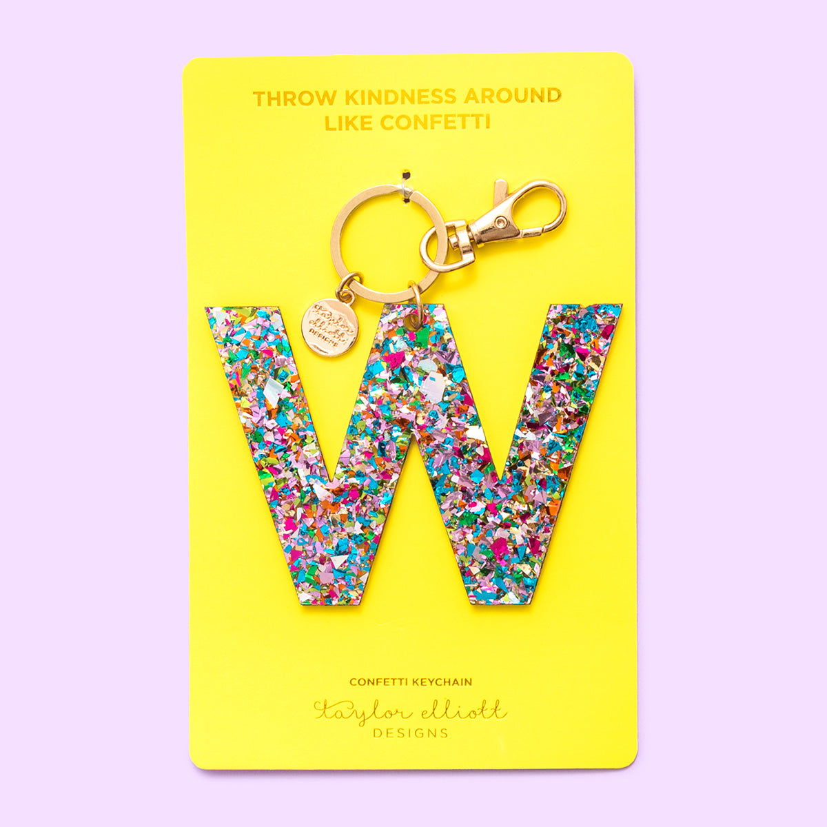 Colorful Confetti Letter Keychains