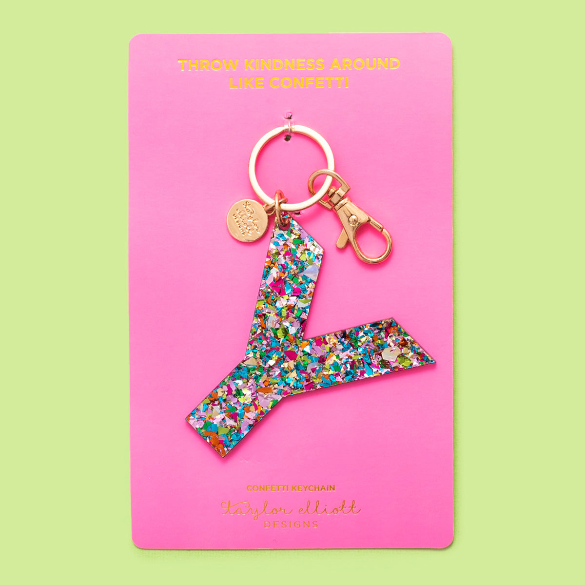 Colorful Confetti Letter Keychains