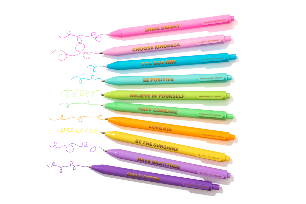 Set of 10 Colored Gel Pens