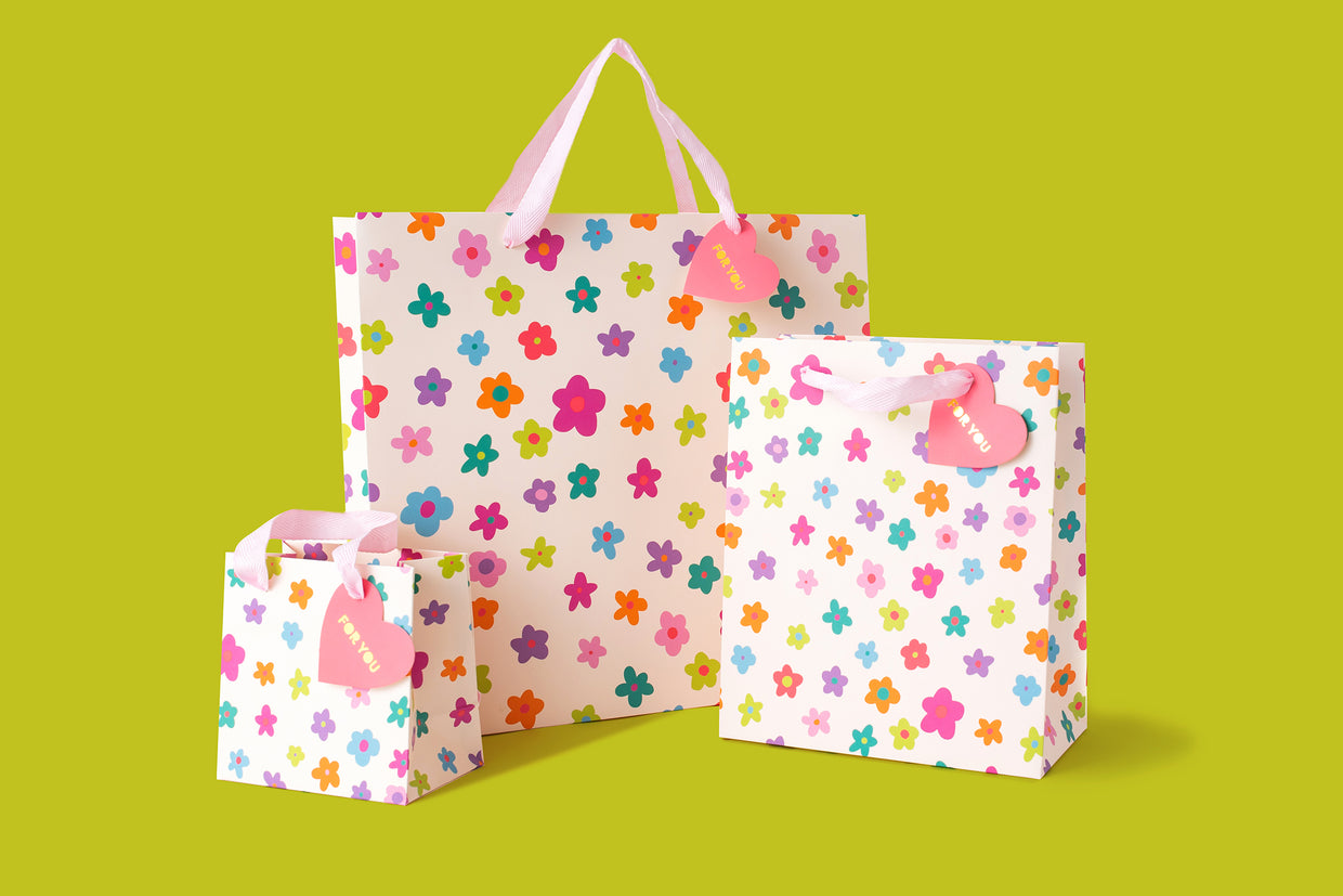 Happy Flowers Gift Bags (2 Sizes)