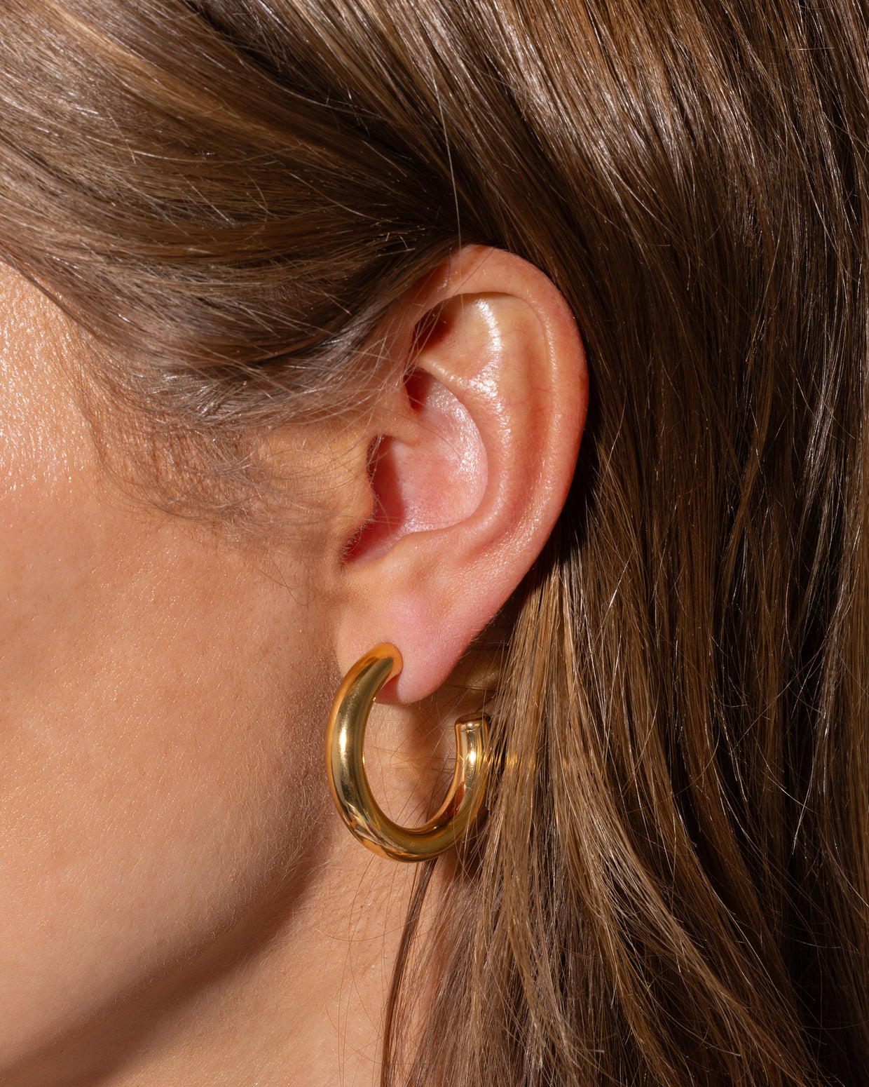 Terry Gold Medium Hoops