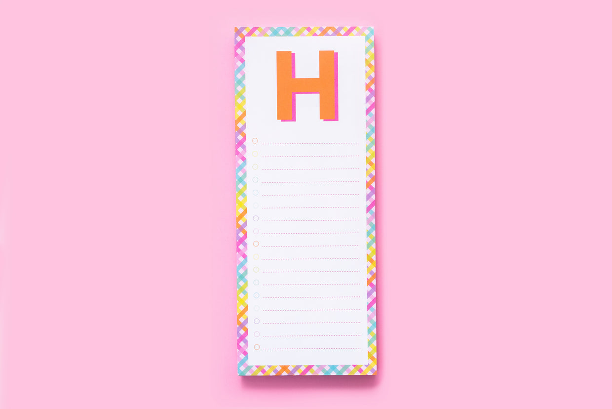 Letter List Pads A-Z