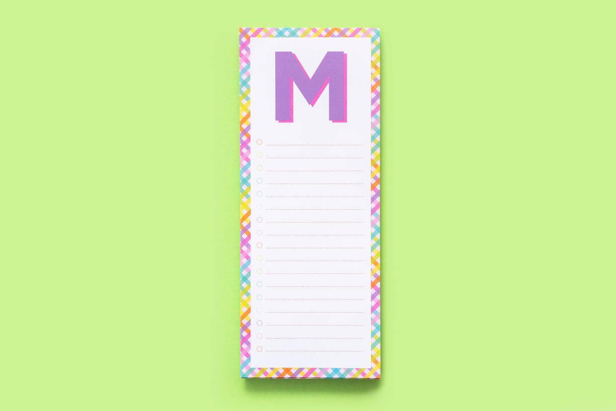 Letter List Pads A-Z