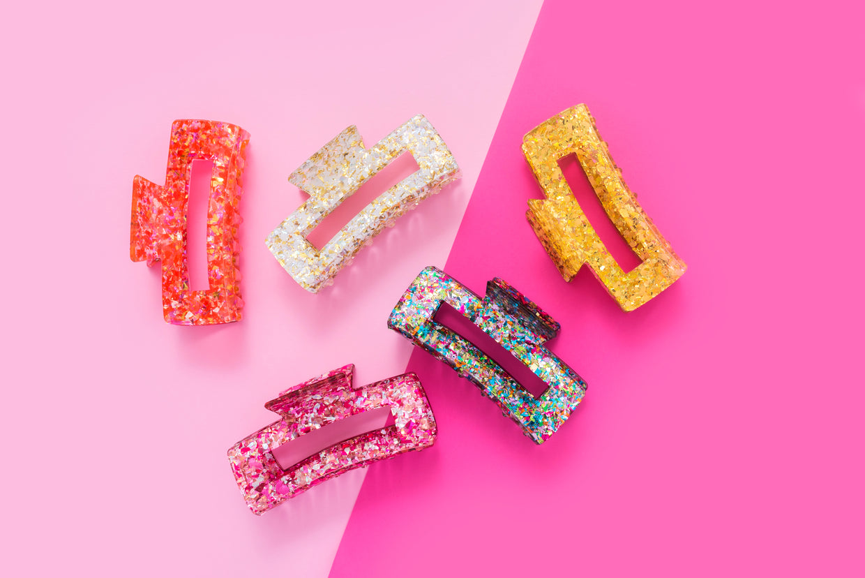 Pearl Confetti Claw Clip