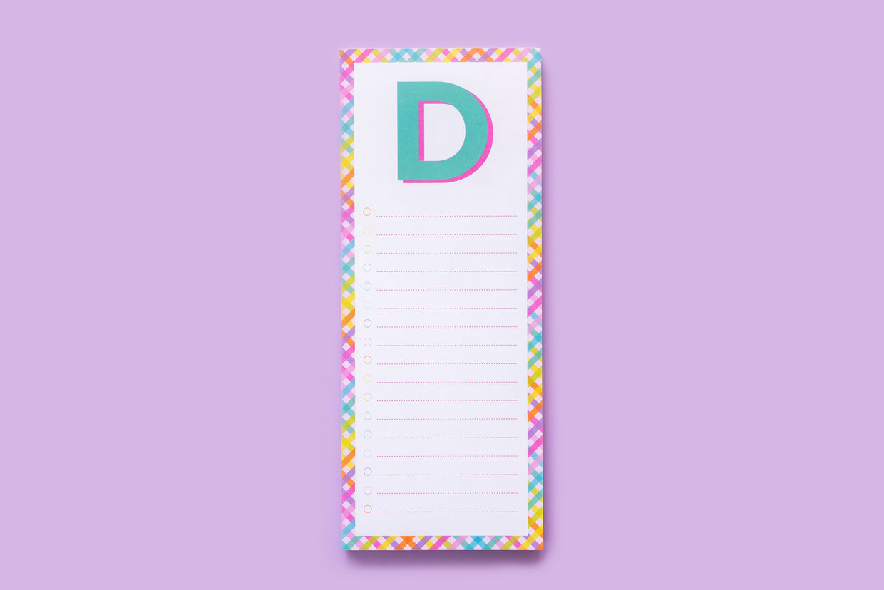 Letter List Pads A-Z