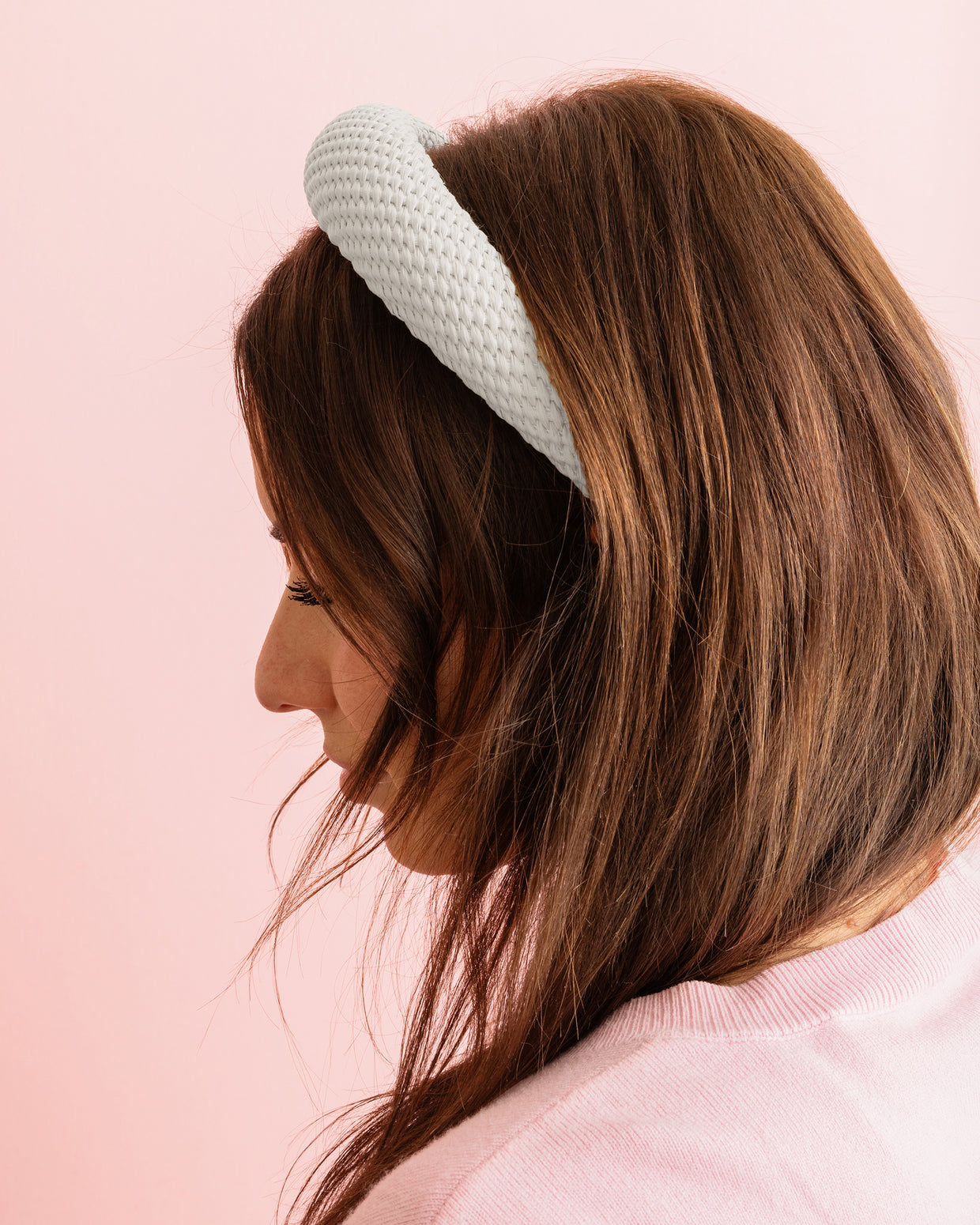 Layla White Rattan Headband