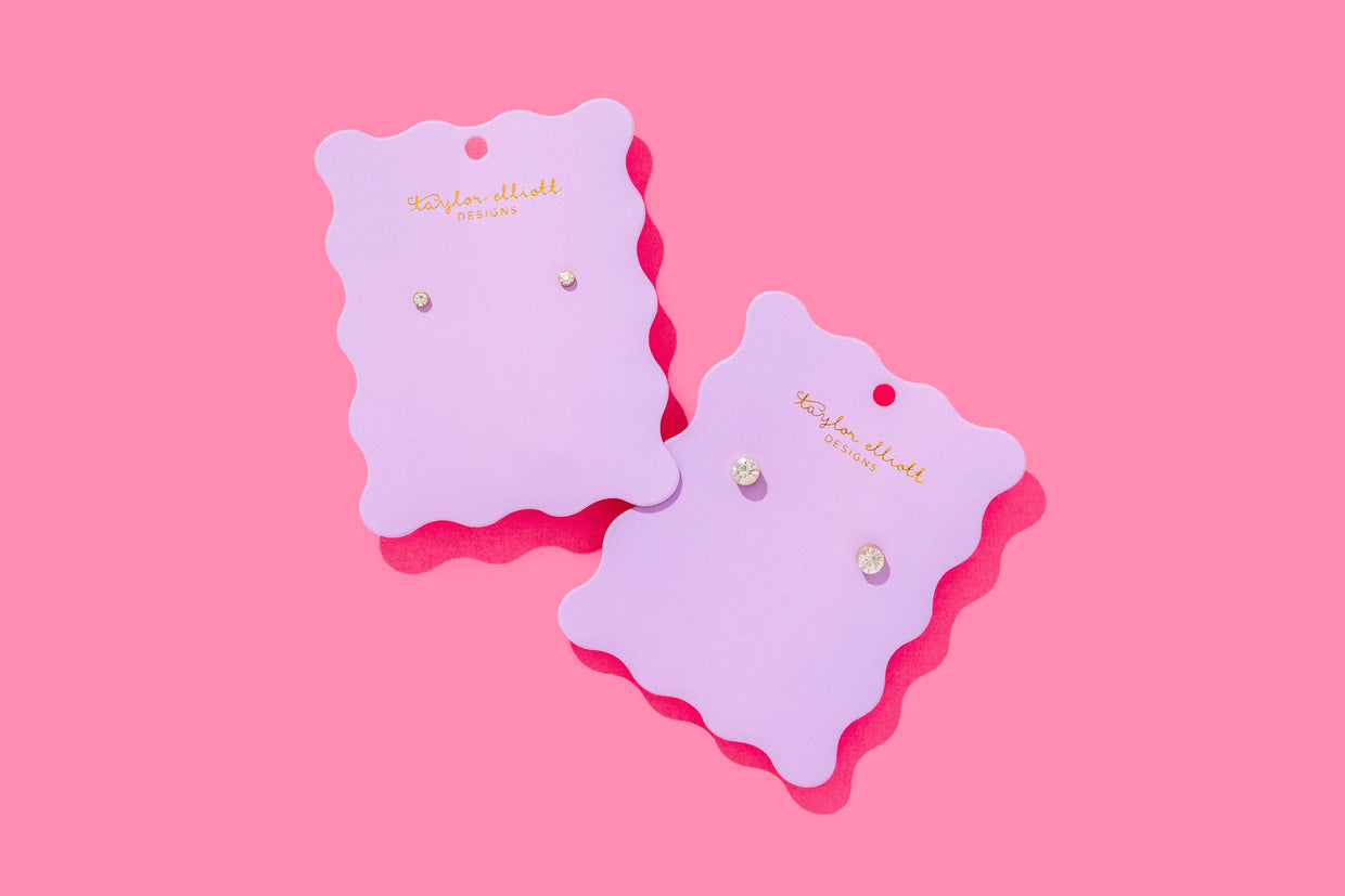 Maren Bezel Medium Stud