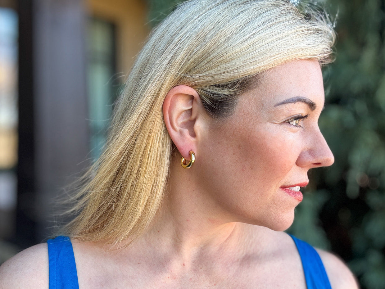 Terry Gold Small Hoop