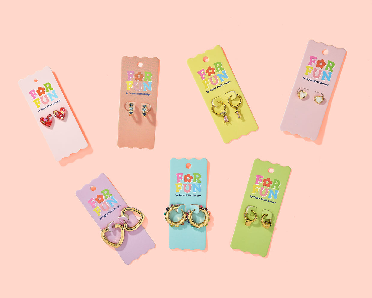 For Fun - Gigi Heart Huggie Earrings