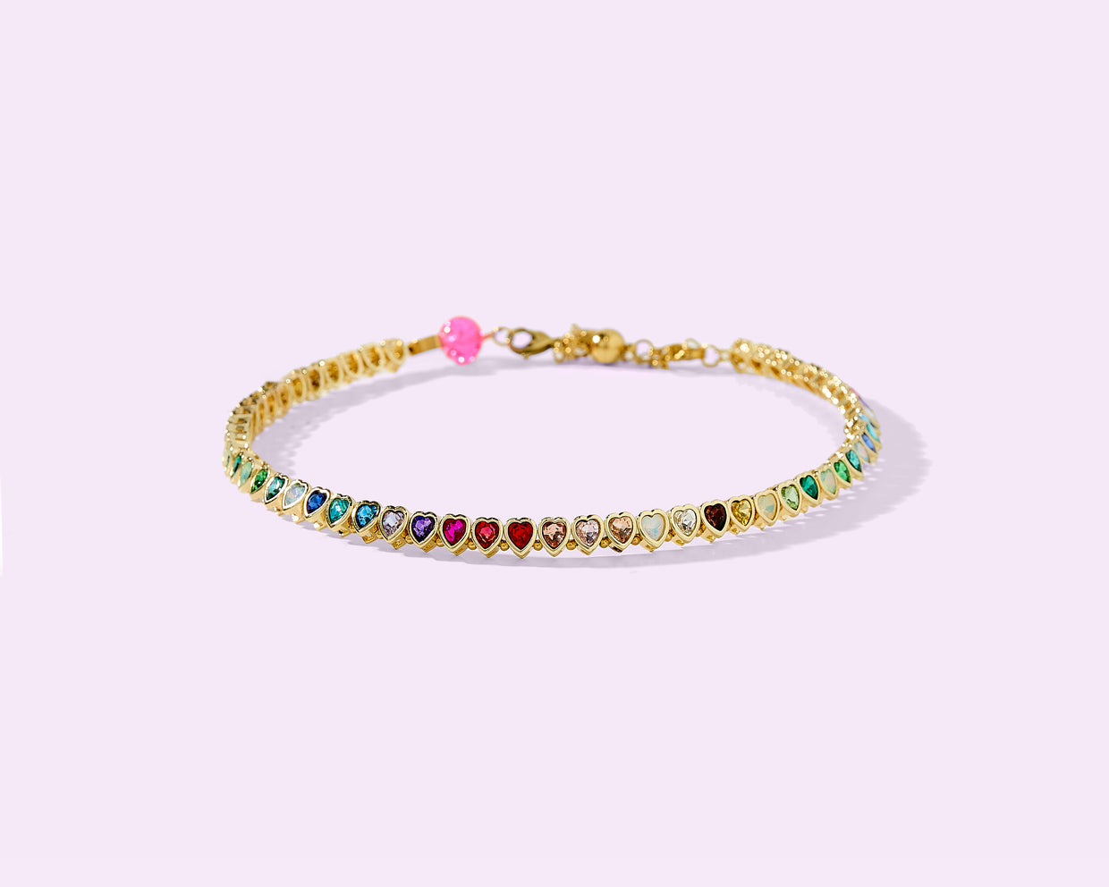 Amore Rainbow Hearts Choker Necklace