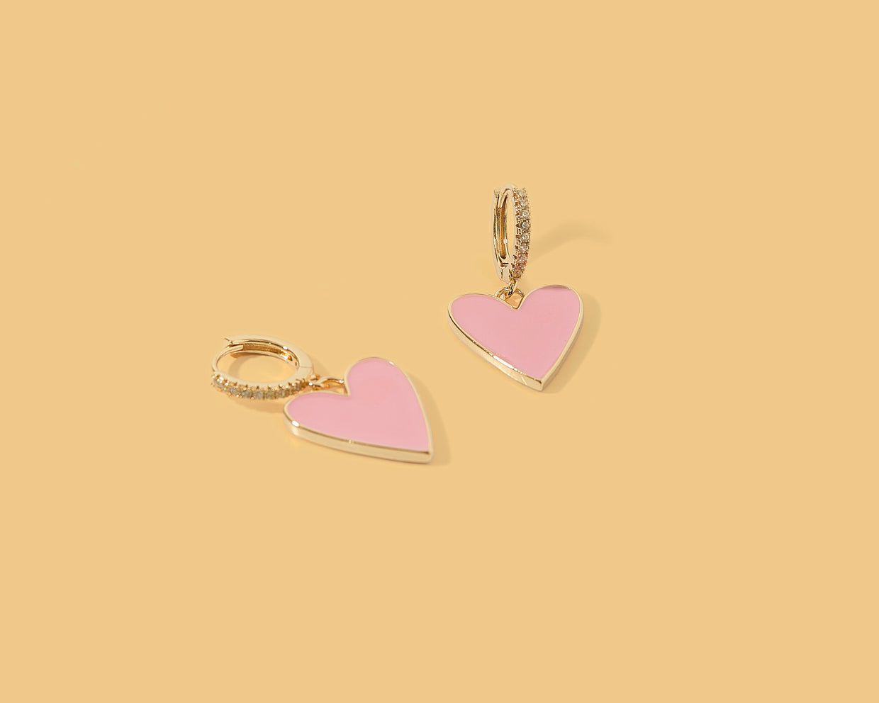 Jane Heart Huggie Earrings
