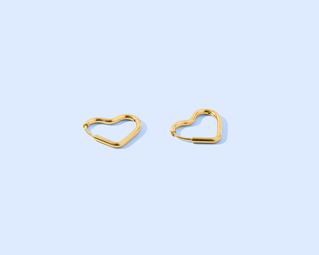 Josephine Heart Huggie Earrings