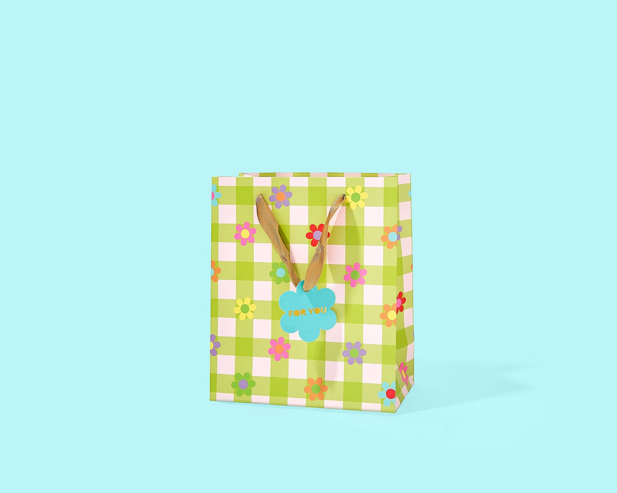 Gingham Flowers Gift Bags (3 sizes)