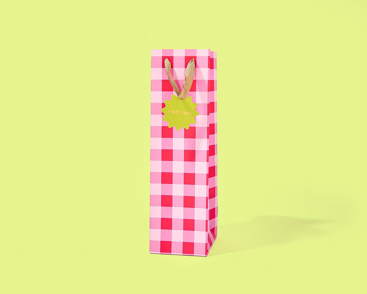 Red + Pink Gingham Gift Bags (3 sizes)