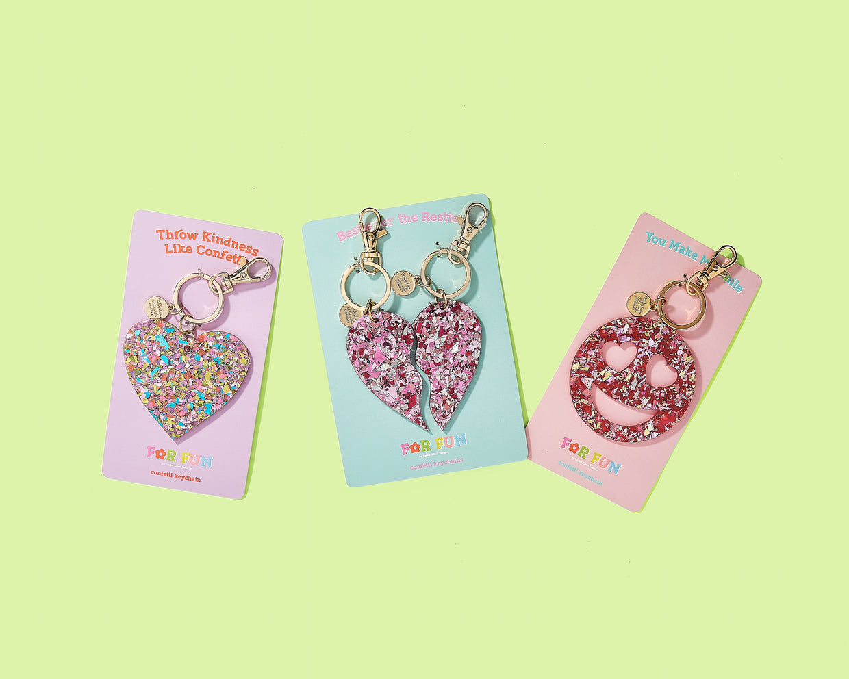 For Fun - Besties Heart Keychain Set