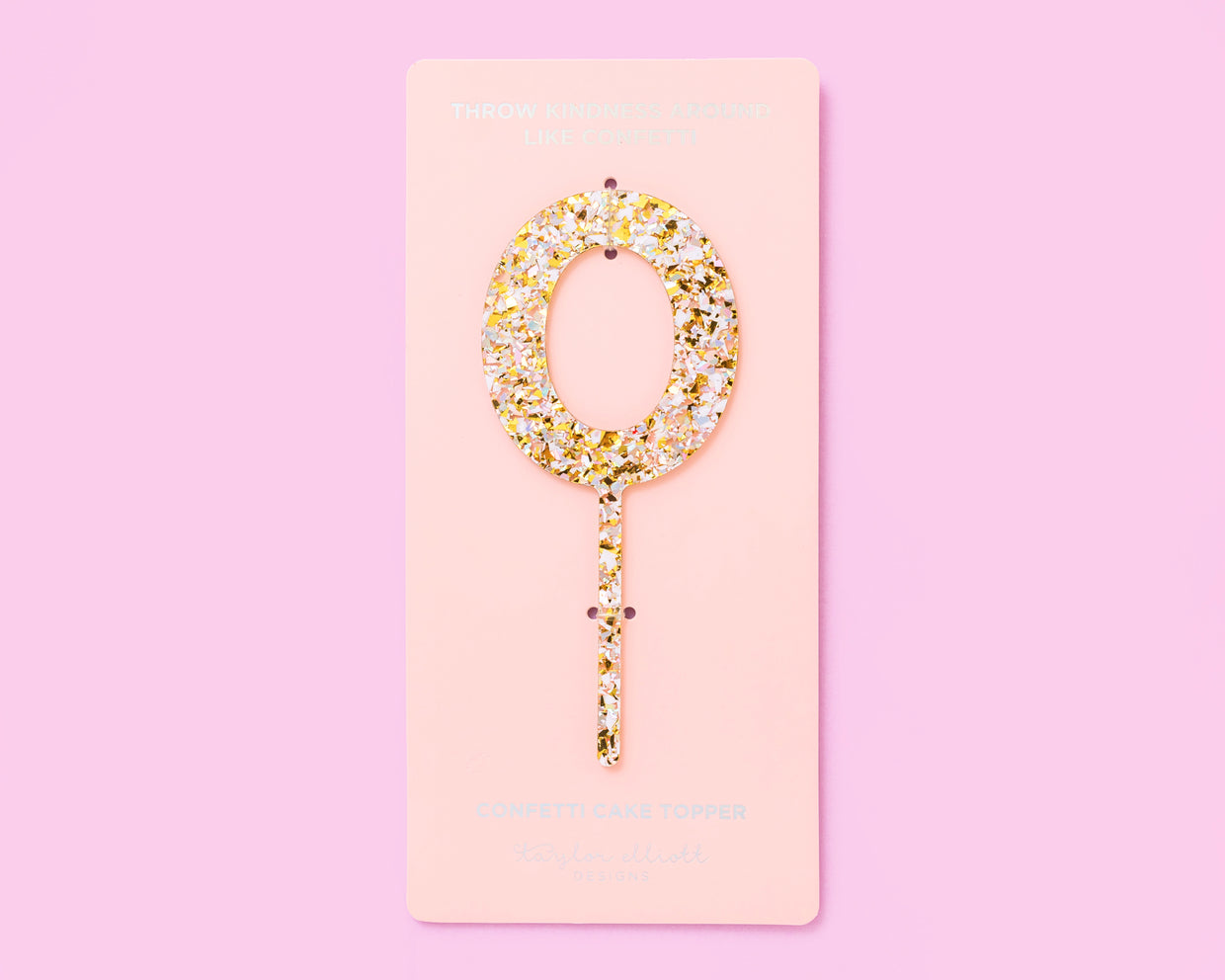 Pearl Confetti Cake Topper Numbers (0-9)