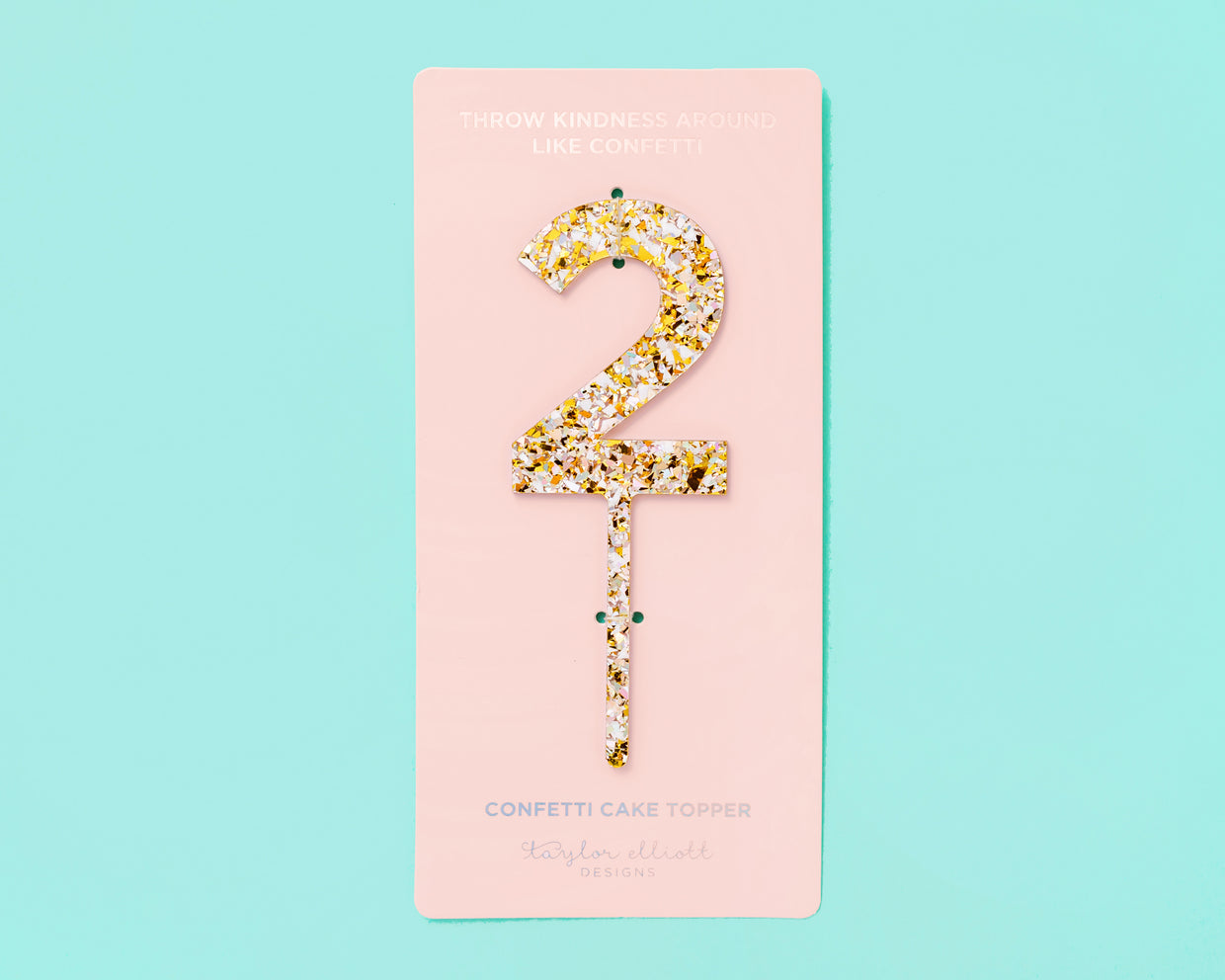 Pearl Confetti Cake Topper Numbers (0-9)