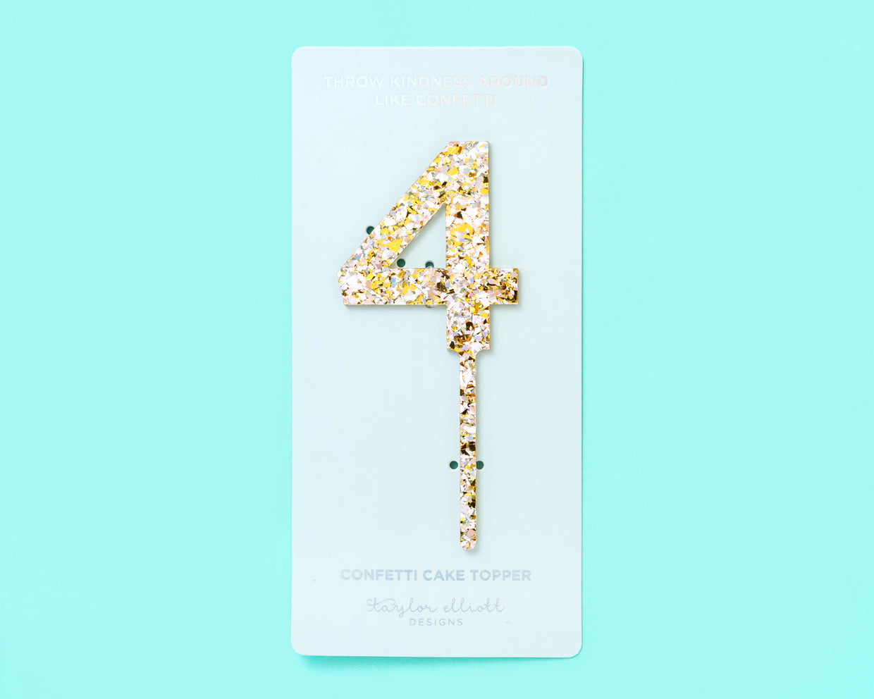 Pearl Confetti Cake Topper Numbers (0-9)