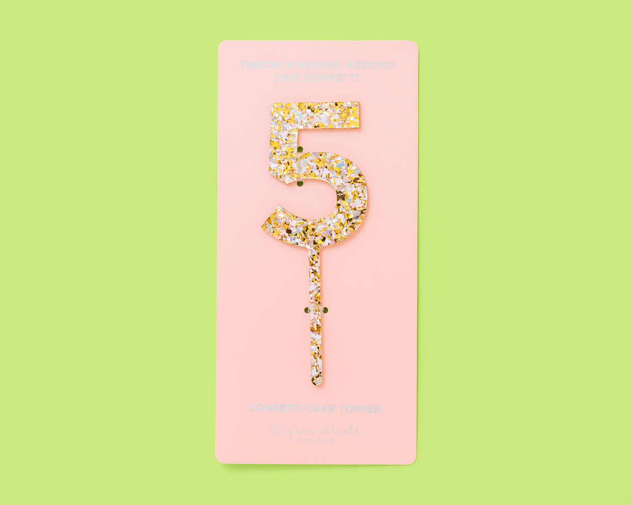 Pearl Confetti Cake Topper Numbers (0-9)