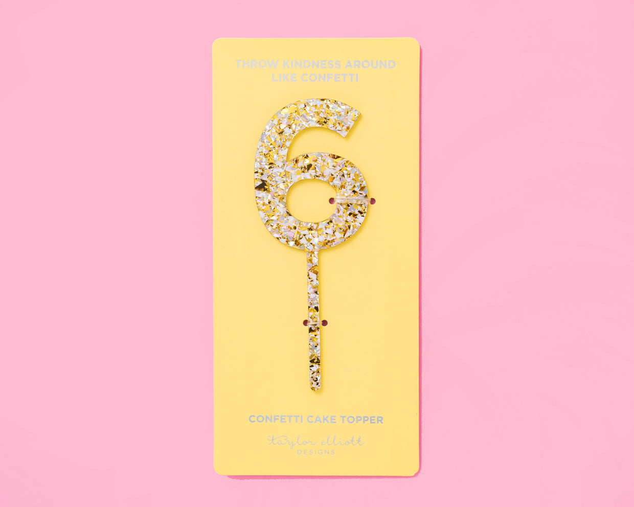 Pearl Confetti Cake Topper Numbers (0-9)