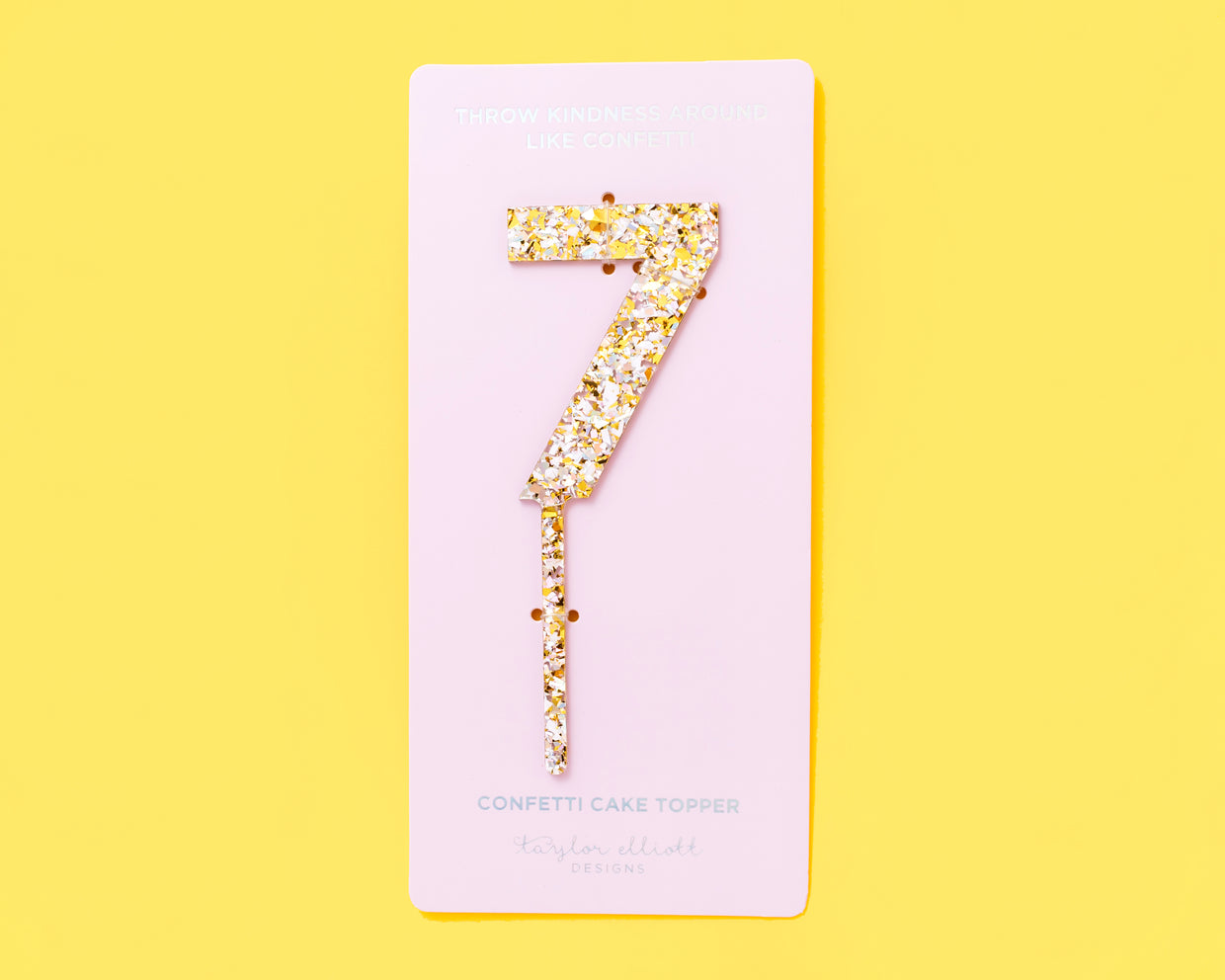 Pearl Confetti Cake Topper Numbers (0-9)
