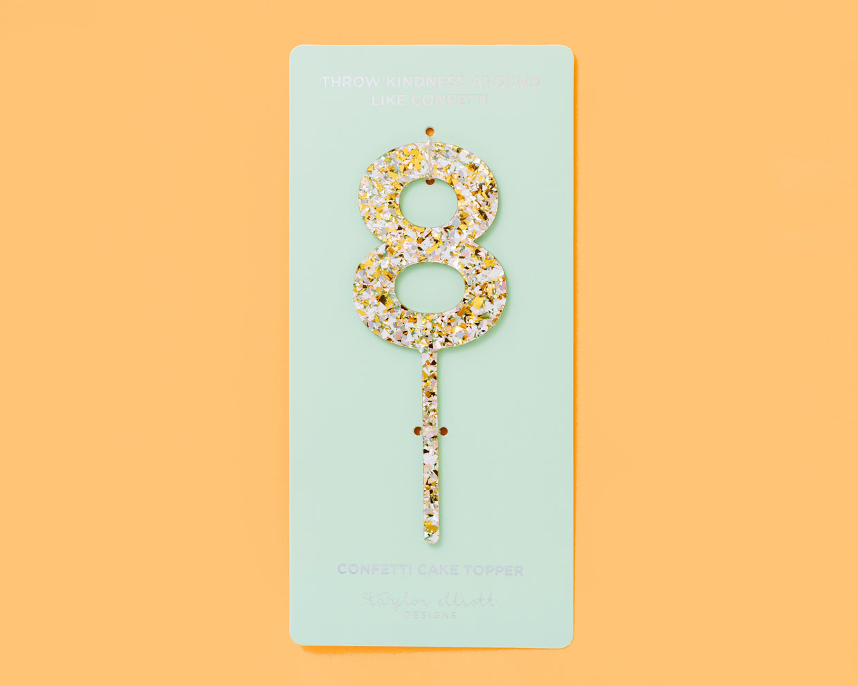 Pearl Confetti Cake Topper Numbers (0-9)