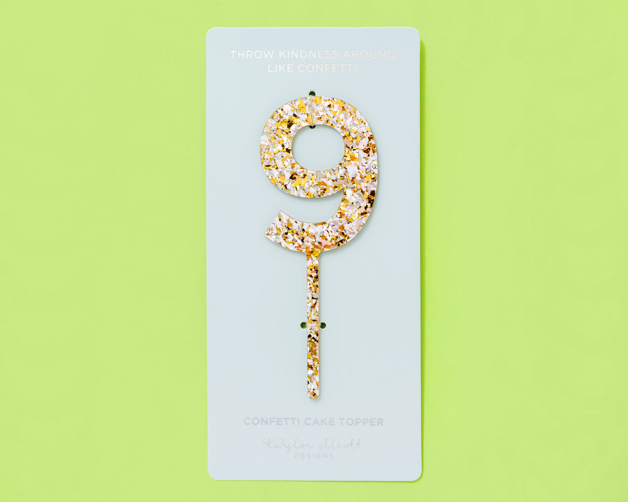 Pearl Confetti Cake Topper Numbers (0-9)