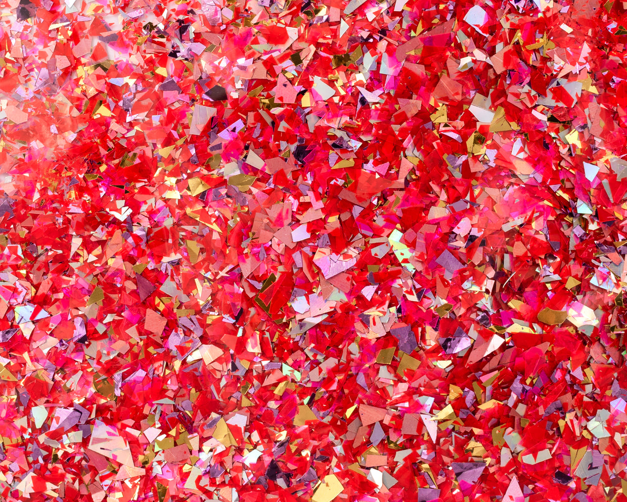 Red + Pink Confetti Placemat + Desk Mat