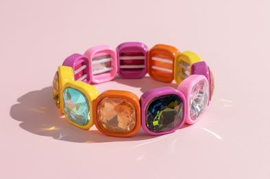 Elise Pink and Orange Bracelet