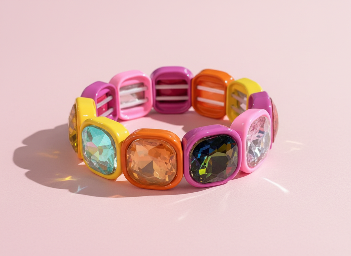 Elise Pink and Orange Bracelet