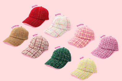 Tweed Baseball Hats (8 Colors)