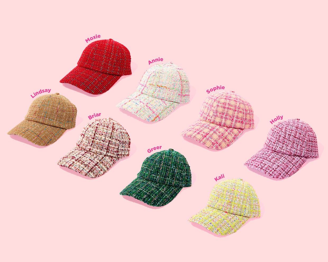 Tweed Baseball Hats (8 Colors)
