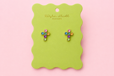 Faith Cross Earrings - 3 Colors