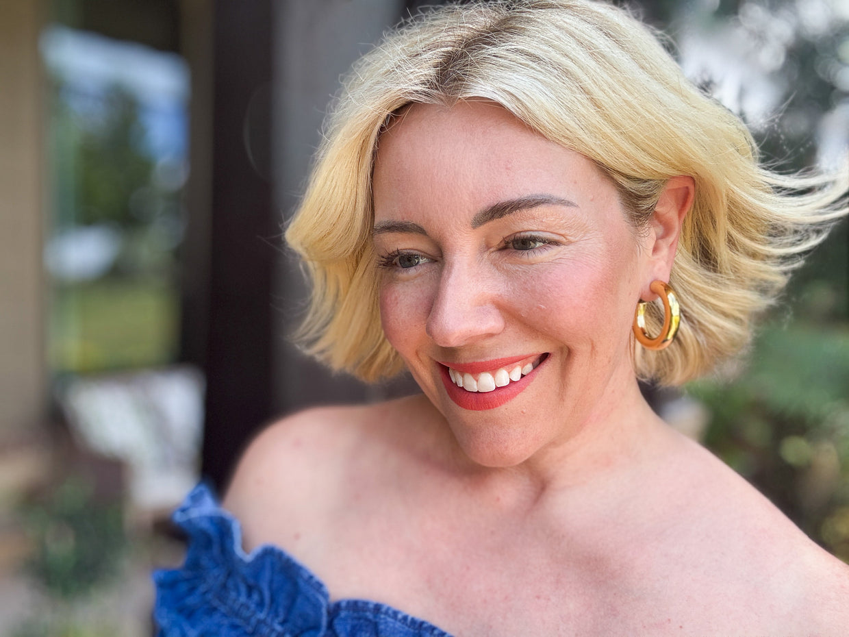 Terry Thick Gold Hoop Earrings