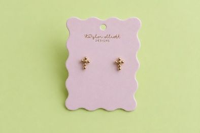 Mandy Cross Stud Earrings