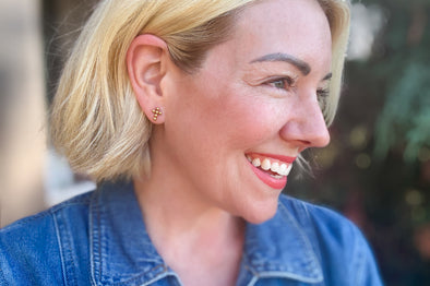 Mandy Cross Stud Earrings