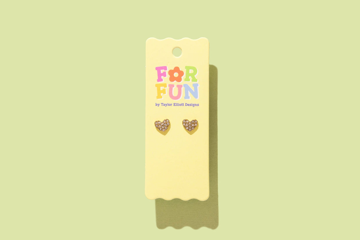 For Fun - Phoebe Heart Studs