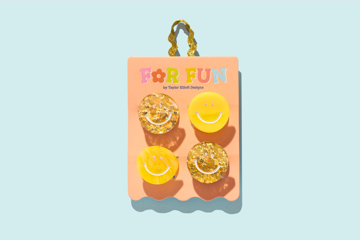 For Fun - Smiley Hair Clip Set