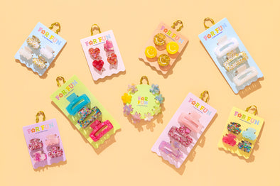 For Fun - Pearl Confetti Claw Clip Trio