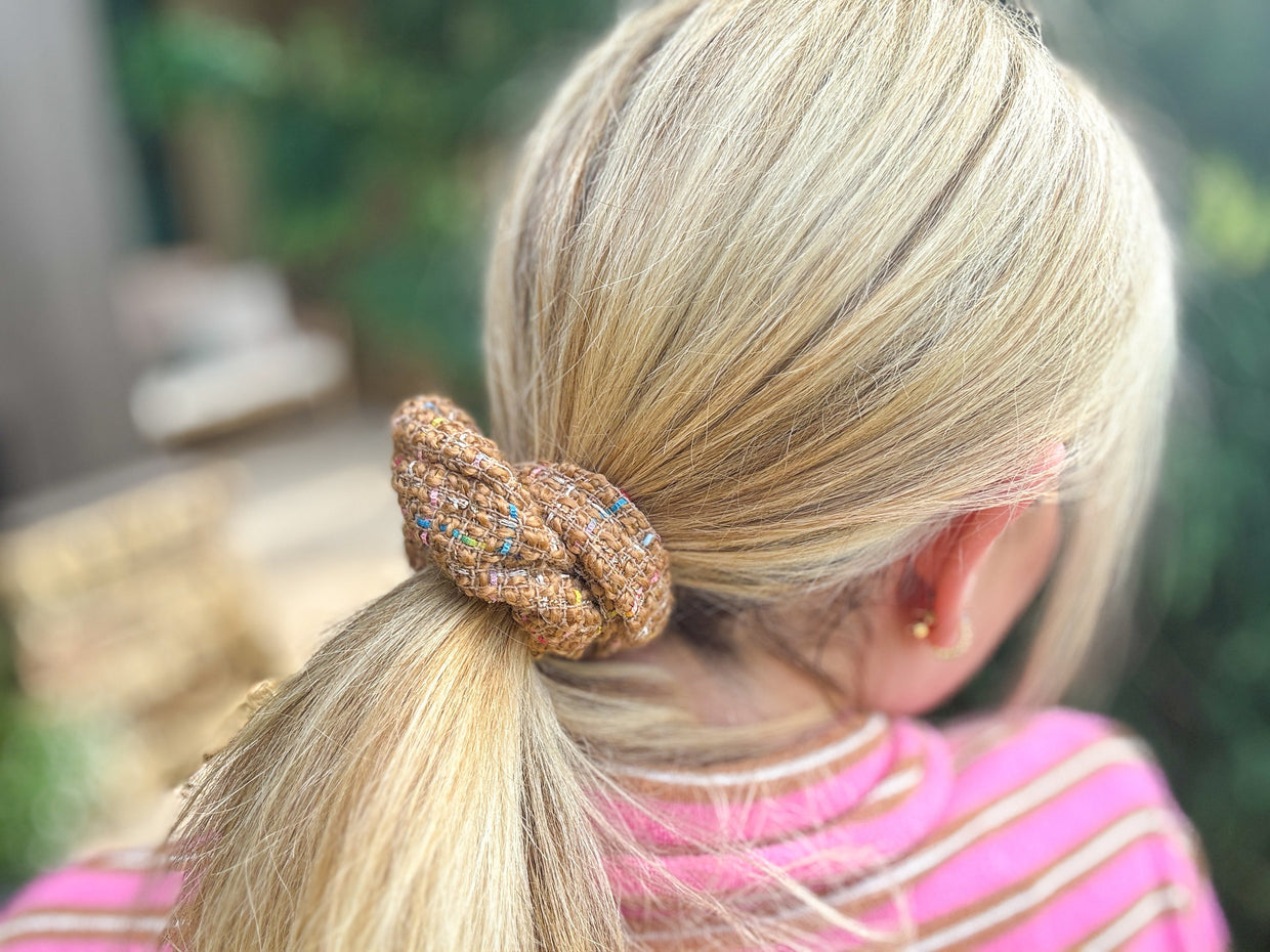 Tweed Scrunchies (12 Colors)